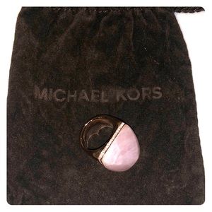Michael Kors Rose Gold Pyramid Signet Ring